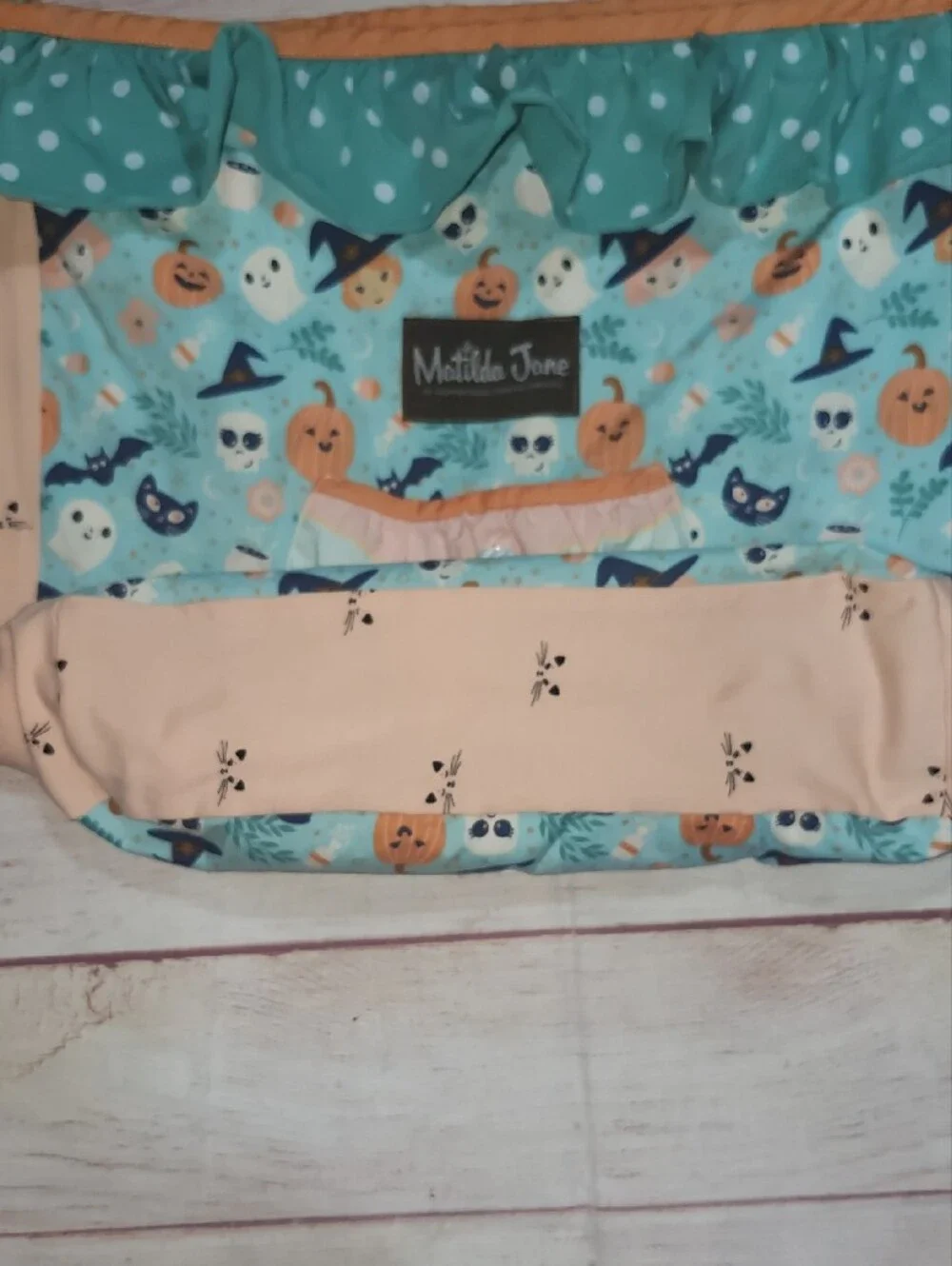 Matilda Jane Light Blue & Peach Halloween Print Shoulder Bag